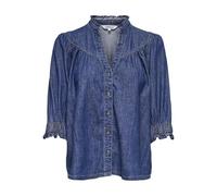 ONLY Damen Onlraya 3/4 Shirt DNM AKM Noos, Dark Blue Denim, X-Small