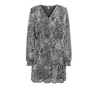 ONLY Damen Onlria Life L/S V-Neck Dress Ptm Kleid, Gray Violet/AOP:Ranch Animal, Small