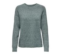 ONLY Damen Basic Strickpullover Einfarbiger Knitted Stretch Sweater Langarm Rundhals Shirt ONLRICA, Farben:Grau-Grün,Größe Damen:36 / S
