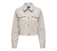 ONLY Damen ONLRIMA Faux Leather Jacket OTW Jacke, Pumice Stone, M