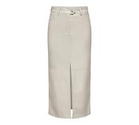 ONLY Damen ONLRIMA Faux Leather Long Skirt OTW Rock, Pumice Stone, 44