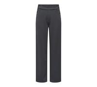 Schlupfhose ONLY "ONLRINA BUTTON PANT JRS NOOS", Damen, Gr. XL (42), Länge 32, blau graphite detail:horn buttons, Jersey, Obermaterial: 95% Polyester, 5% Elasthan, unifarben, modisch, regular fit norm