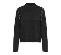 ONLY Damen Onlrina Life Ls Rhinestone Highneck KNT, Black, XL