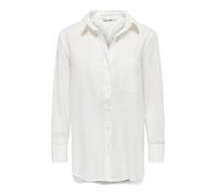 Langarmbluse ONLY "ONLSALINA L/S SHIRT WVN", Damen, Gr. L (40), rot (cloud dancer), Web, Obermaterial: 100% Baumwolle, unifarben, modisch, regular fit, Langarm, Blusen (90046934-L) cloud dancer