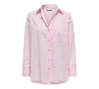 ONLY Damen Onlsalina L/S Shirt WVN Verkürztes Hemd Mit Geknöpften Manschetten Und Hemdkragen, Pink Lady, XX-Large