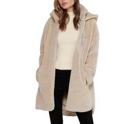 Wollmantel ONLY "ONLSASCHA SHERPA JACKET LIFE OTW NOOS", Damen, Gr. XS (S), beige (cuban sand), Web, Obermaterial: 100% Polyester, unifarben, modisch, regular fit, hoch geschlossener Ausschnitt, Langa