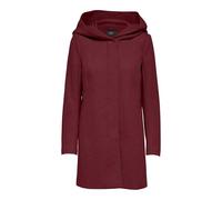 ONLY Damen Onlsedona Light Coat OTW Noos Midimantel Mit Kapuze, Cabernet, l