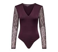 ONLY Damen Onlsia V-Neck L/S Lace Body Acc, Winetasting, x_s
