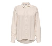 ONLY Damen Onlsiesta Ls Linen Bl Shirt PNT, Moonbeam, Large