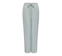 Schlupfhose ONLY "ONLSIESTA MW PULL-UP LINEN BL PNT NOOS", Damen, Gr. M, Länge 32, abyss, Web, Obermaterial: 80% Viskose, 20% Leinen, unifarben, straight fit normal, Hosen Schlupfhose, Sommerhose mit 