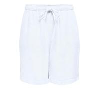 ONLY Damen Onlsiesta Mw Pull-Up Linen Bl Shorts Os, Bright White, S