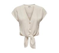 ONLY Damen Onlsiesta S/S Knot Linen Bl PNT T-Shirt, Moonbeam, X-Large