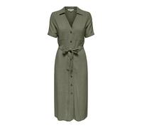ONLY Damen Onlsiesta Ss Linen Bl Shirt Dress PNT, Deep Lichen Green, X-Small