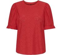 ONLY Damen Onlsmilla S/S Puff Top JRS, Fiery Red, XXS
