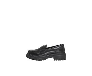 ONLY Damen Onlsonya Leather Loafer, Black, 40 EU