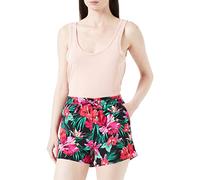 ONLY Damen Onlsophie Fr Ptm Shorts, Black/AOP:Exotic Jungle Flower, 34 EU