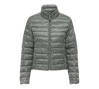 Outdoorjacke ONLY "ONLTAHIA LW QUILTED JACKET OTW NOOS", Damen, Gr. L, grau (castor gray), Web, Obermaterial: 100% Nylon, unifarben, modisch, regular fit kurz, Langarm eingefasste Kante, Jacken (14298