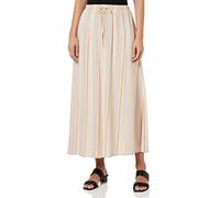 ONLY Damen Onltine Midi Skirt Wvn, Whitecap Gray/Stripes:purple Rose + Orange Peel + Irish C, L