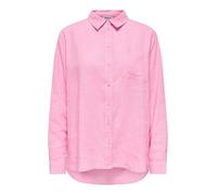 ONLY Damen Onltokyo L/S Linen Blend Shirt PNT Noos Langarmhemd Mit Normaler Passform Und Knopfverschluss 15259585 ,Prism Pink ,L