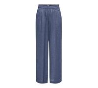 ONLY Damen Onltokyo Life Hw Linen Blend PNT Noos Straight Fit Hose Mit Hohem Bund Und Seitentaschen, Vintage Indigo, MW x 30L