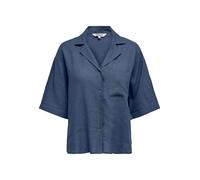 ONLY Damen Onltokyo Life Ss Linen Bl Shirt PNT Noos, Vintage Indigo, X-Small