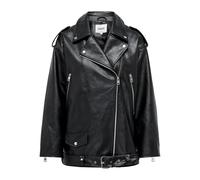 ONLY Damen Onlvera Faux Leath Long Biker Otw Noos Lederjacke (1er Pack)