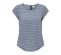 ONLY Damen Onlvic S/S AOP Top Noos Ptm, Dark Denim/AOP:small Ikat, 36