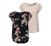 ONLY Damen Onlvic S/S AOP Top Noos Ptm T-Shirt ,38 EU, White/Aop:stilky Flower
