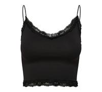ONLY Damen Onlvicky Lace Seamless Cropped Top Noos, Schwarz,L-XL