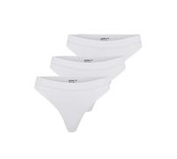 ONLY Damen Onlvicky Rib S-Les Thong 3-Pack Noos Acc, Bright White, m