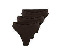 ONLY Damen Onlvicky Rib S-Les Thong 3-Pack Noos Acc, Seal Brown, x_s