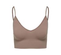 ONLY Damen Onlvicky Rib Seamless Vneck Top Noos Acc Basic-Westenoberteil Mit Dünnen Trägern Und Elastischem Bund, Cognac, XS/S