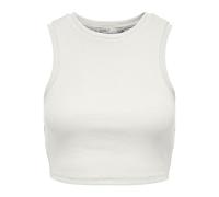 ONLY Damen Onlvilma S/L Cropped Tank Top JRS Noos, Cloud Dancer, XL