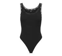 Body ONLY "ONLVINI S/L LACE BODYSUIT RS JRS", Damen, Gr. S, N-Gr, schwarz, Jersey, Obermaterial: 94% Baumwolle, 6% Elasthan, unifarben, Rundhals, Bodys Body, Baumwollmischung, Spitze (43030415-S) schw