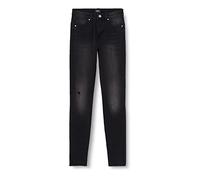 ONLY Damen Onlwauw Mid Power Push Up Gua EXT Skinny Jeanshose, Black Denim, M / 30L EU