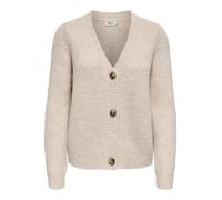Strickjacke ONLY "ONLZOEY L/S REGULAR CARDIGAN NCA KNT", Damen, Gr. XS, weißcap gray detail:melange, Strick, Obermaterial: 71% Polyacryl, 21% Polyester, 6% Nylon, 2% Elasthan, meliert, Modisch, regula