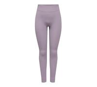 Trainingstights ONLY PLAY "ONPJAIA LIFE HW LOUNGE", Damen, Gr. M (L), N-Gr, grau (gray ridge), Rippware, Obermaterial: 75% Nylon, 15% Polyamid, 10% Elasthan, unifarben, bequem knöchellang, Hosen, in g