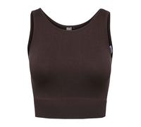 Trainingstop ONLY PLAY "ONPJAIA LIFE", Damen, Gr. XS, braun (chocolate torte), Jersey, Obermaterial: 75% Nylon, 15% Polyamid, 10% Elasthan, unifarben, slim fit kurz, Rundhals, Tops, Cropped Fit, in fe