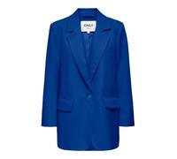 ONLY Damen Oversized Langarm Blazer Eleganter Basic Cardigan Business Jacke Mantel ONLLANA-Berry, Farben:Dunkelblau, Größe:40