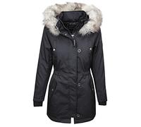ONLY Damen Parka Winterjacke Kurzmantel Wintermantel Kapuzenjacke (Medium, Black)