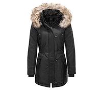 ONLY Damen Parka Winterjacke Kurzmantel Wintermantel Kapuzenjacke (X-Small, Black)