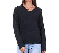 Only Camilla V-ausschnitt Knit S Dark Grey Melange (Herstellerartikelnummer: 15204588-DarkGreyMelange-S)
