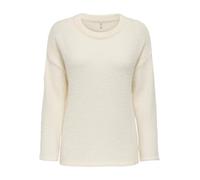 ONLY Pullover ONLPETRA LS LOOSE O-NECK CC KNT Damen Cloud Dancer Größe S