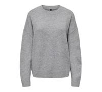 ONLY Damen Pullover ONLRENE LIFE LS O-NECK CC KNT (DE/NL/SE/PL, Alphanumerisch, XL, Regular, Regular, medium grey melange)
