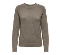 ONLY Damen Pullover Strickpullover ONLRICA Life 15204279,Brownie/Detail:White Melange,M