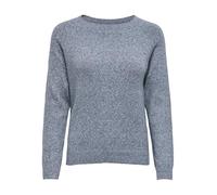 ONLY Damen Pullover Strickpullover ONLRICA Life 15204279,Moonlit Ocean/Detail:w. Melange,M