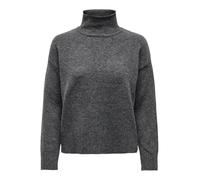 ONLY Damen Rollkragen Pullover ONLHAZEL LIFE LS HIGHNECK PULL EX KNT (DE/NL/SE/PL, Alphanumerisch, L, Regular, Regular, dark grey melange)