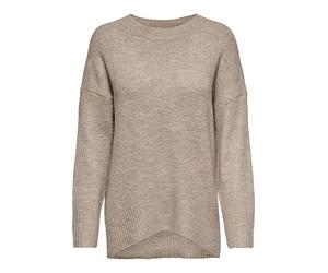 ONLY Damen Rundhals Strick-Pullover - OnlNanjing Female Sweater Pulli, Farbe:Beige, Größe:XS