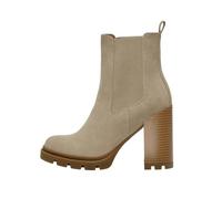 ONLY Damen Schuhe Chelsea-Stiefeletten Wildlederoptik mit hohem Absatz ONLBrave Nubuck 15304858 Taupe Gray 38
