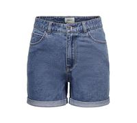 Only Vega Life High Waist Mom Jeans-shorts XS Medium Blue Denim (Herstellerartikelnummer: 15230571-MediumBlueDenim-XS)